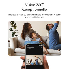 eufy Security Camera Interieure E30, caméra de Surveillance 4K UHD, Rotation 360° et Inclinaison, Vision Nocturne en Couleur, dé