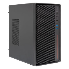 UNYKAch Boîtier d'ordinateur Micro ATX NUMEN 300 Pro - 4 USB (2 × 3.0 + 2 × 2.0), Support ATX, GPU jusqu'à 250 mm, Compact Noir/