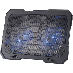Conceptronic THANA01B Tapis de Refroidissement pour Ordinateur Portable jusqu'à 15,6 Pouces, 2 Ventilateurs, 2 Niveaux de réglag