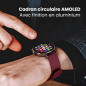 SPC Smartee Duo Velvet – Montre connectée AMOLED écran 1,32” | Appels Bluetooth | 2 Bracelets Beige et Rouge | 100 Sports | Batt