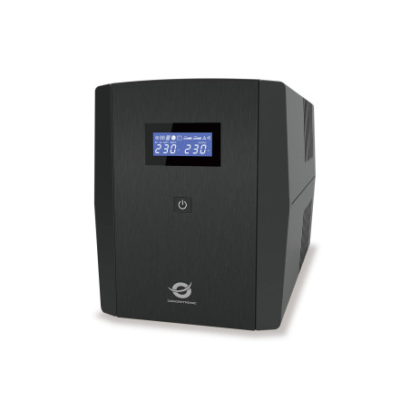 Conceptronic ZEUS04EM 2200VA 1320 W Onduleur 3 Prises IEC 2 Prises Schuko