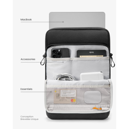 tomtoc 360° Sac pour Laptop pour 13 Pouces MacBook Air M4/A3240 M3/A3113 M2/A2681 M1/A2337 2025-2018, 13 Pouces MacBook Pro M2/A
