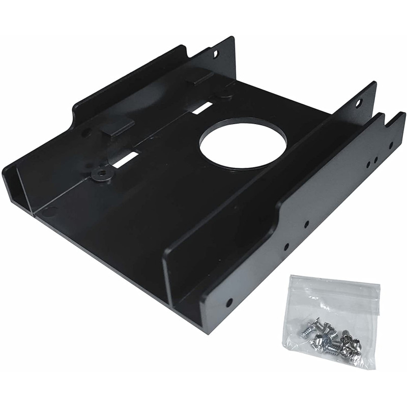 Jedel Kit de support de montage double pour disque dur SSD vers disque dur 2,5" à 3,5" Jedel Kit de support de montage double pour disque dur SSD vers disque dur 2,5" à 3,5"