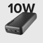SBS Solar PowerBank, 20000mAh, Batterie Externe avec Panneau Solaire, Charge Rapide, Intelligent Charge (IC), LED de Charge, USB