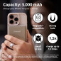 Intenso MW5000 Batterie Externe magnétique 5000 mAh – Compatible MagSafe, Recharge sans Fil 15 W, USB-C PD 20 W, Plate et compac