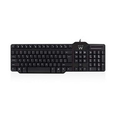 Ewent EW3251 clavier USB Anglais, Italien Noir - Claviers (Standard, Avec fil, USB, Clavier mécanique, Noir)