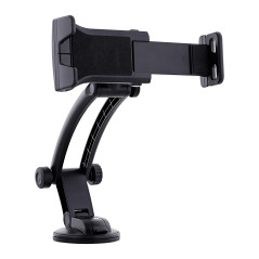 T'nB - Support mâchoire Ventouse pour Tablette et Smartphone, Multi-Surfaces, Adaptable à Vos Besoins - Noir