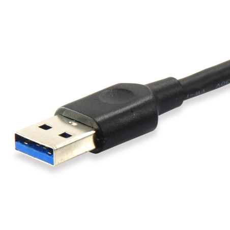 Équipement 128345 - Câble USB (0,5 m, USB C, USB A, 3,0 (3,1 Gen 1), 5000 Mbit/s, noir)