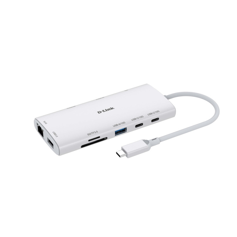 D-Link DUP-A01 Hub USB-C 10-en-1, 2X HDMI 4K@60Hz, USB 3.1/3.0, Power Delivery 100W, Lecteurs SD/microSD, Ethernet Gigabit – Sta D-Link DUP-A01 Hub USB-C 10-en-1, 2X HDMI 4K@60Hz, USB 3.1/3.0, Power Delivery 100W, Lecteurs SD/microSD, Ethernet Gigabit – Sta