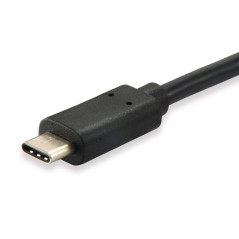 Équipement 128345 - Câble USB (0,5 m, USB C, USB A, 3,0 (3,1 Gen 1), 5000 Mbit/s, noir)