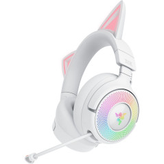 Razer Kraken Kitty V3 Pro - Casque Gaming sans Fil RGB Kitty - Oreilles de Chat réactives pour Le Streaming - Membrane Triforce 