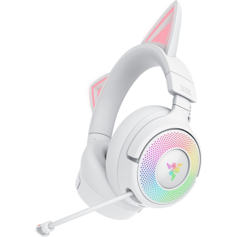 Razer Kraken Kitty V3 Pro - Casque Gaming sans Fil RGB Kitty - Oreilles de Chat réactives pour Le Streaming - Membrane Triforce Razer Kraken Kitty V3 Pro - Casque Gaming sans Fil RGB Kitty - Oreilles de Chat réactives pour Le Streaming - Membrane Triforce