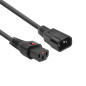 IEC LOCK Câble d'alimentation C13LOCK-C14 BK 3 m IEC LOCK Câble d'alimentation C13LOCK-C14 BK 3 m