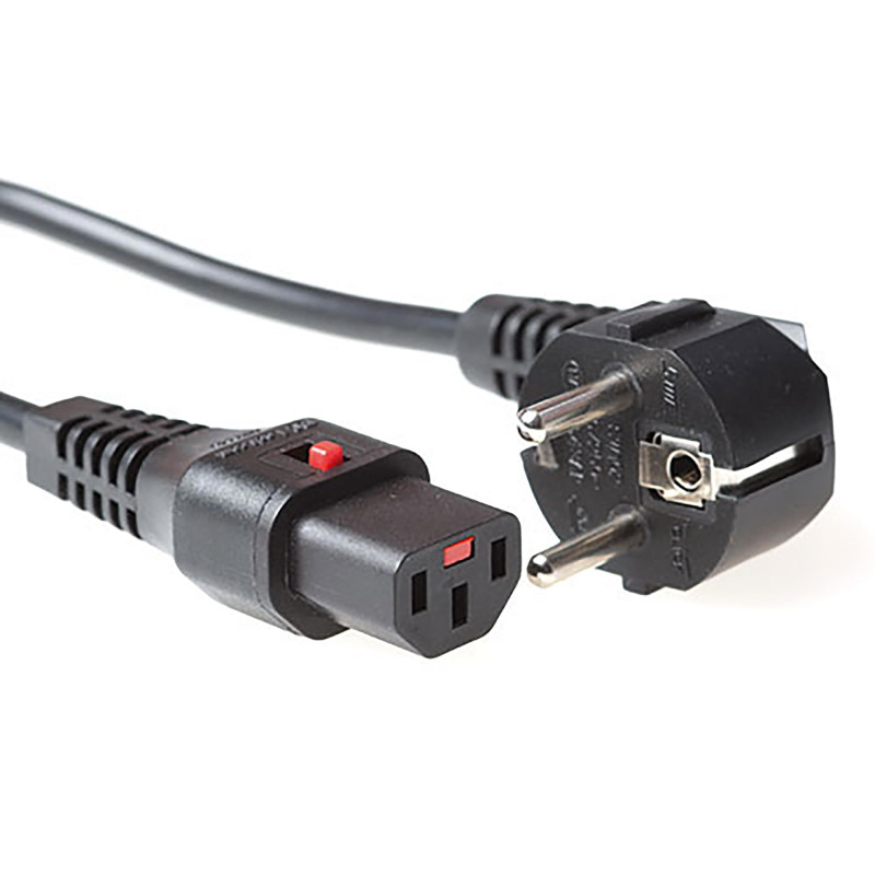 ACT AK5057 Câble d'alimentation IEC Lock C13 C13 vers fiche CEE 7/7 pour PDU, Serveur, équipement réseau 1 m ACT AK5057 Câble d'alimentation IEC Lock C13 C13 vers fiche CEE 7/7 pour PDU, Serveur, équipement réseau 1 m