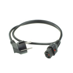 ACT AK5057 Câble d'alimentation IEC Lock C13 C13 vers fiche CEE 7/7 pour PDU, Serveur, équipement réseau 1 m