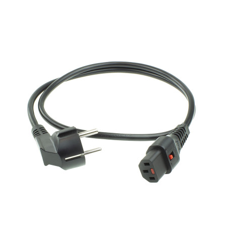 ACT AK5057 Câble d'alimentation IEC Lock C13 C13 vers fiche CEE 7/7 pour PDU, Serveur, équipement réseau 1 m