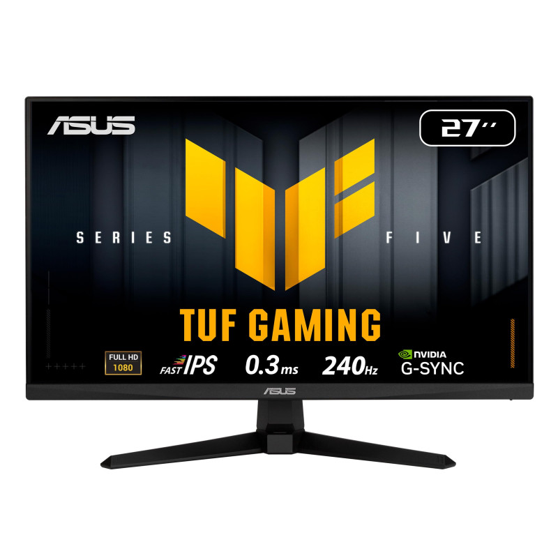 ASUS Moniteur Gaming TUF VG279QM5A – 27", Full HD, Fast-IPS, 240Hz, 0,3ms, G-Sync, FreeSync Premium, ELMB Sync, 99% sRGB, Displa