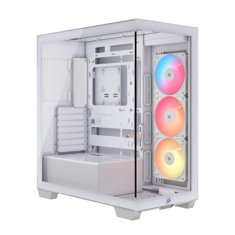 CORSAIR 3500X RS-R ARGB Boîtier PC Mi-Tour avec Vitre Panoramique – 3 Ventilateurs RS120-R ARGB Préinstallés, Système de Fixatio CORSAIR 3500X RS-R ARGB Boîtier PC Mi-Tour avec Vitre Panoramique – 3 Ventilateurs RS120-R ARGB Préinstallés, Système de Fixatio