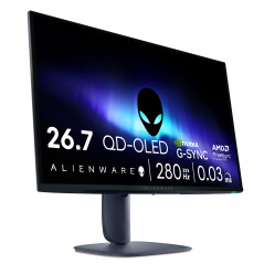 Alienware 27 Écran Gaming - AW2725D, QHD (2560x1440), 280Hz, QD-OLED, 0.03ms, Compatible NVIDIA G-Sync, AMD FreeSync Premium Pro