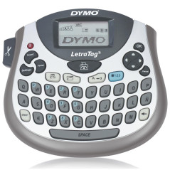 DYMO LetraTag LT-100T Étiqueteuse | Imprimante d'étiquettes Portable avec Clavier QWERTY | Argent | Idéal pour Le Bureau ou la M