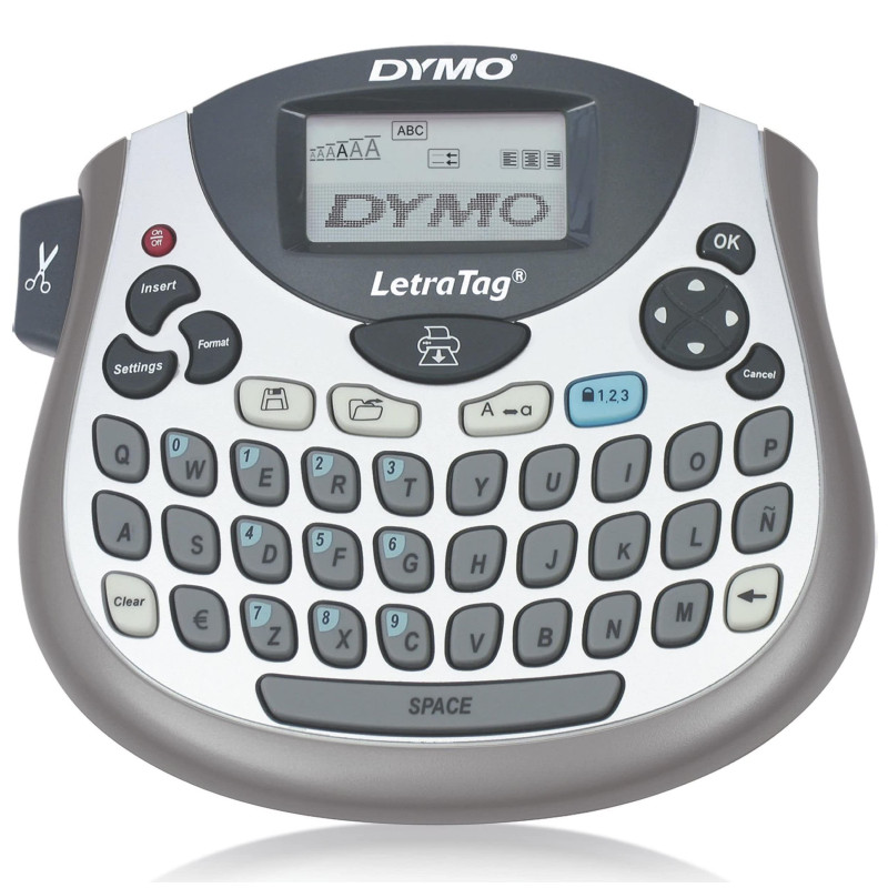 DYMO LetraTag LT-100T Étiqueteuse | Imprimante d'étiquettes Portable avec Clavier QWERTY | Argent | Idéal pour Le Bureau ou la M DYMO LetraTag LT-100T Étiqueteuse | Imprimante d'étiquettes Portable avec Clavier QWERTY | Argent | Idéal pour Le Bureau ou la M