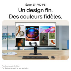 LG Ultrafine™ 27U411A-B Écran PC 27" - Dalle IPS résolution FHD (1920 x 1080), 5ms 120Hz, HDR 10, DCI-P3 99% (CIE1931), Mode Lec