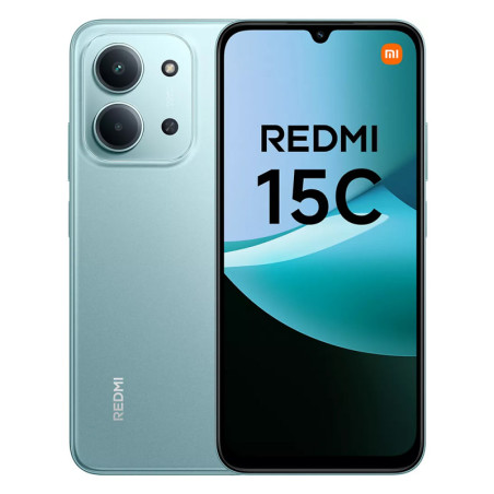 XIAOMI Redmi 15C - Smartphone de 4 + 256GB, Ment Verde, Écran de 6.9" 120Hz, MediaTek Helio G81-Ultr, Caméra Photo de 50MP, 6000