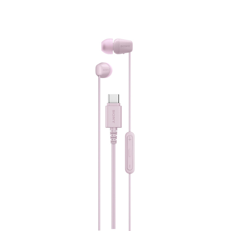 Sony IER-EX15C avec Micro – Écouteurs filaires USB-C pour Android, iPhone, Ordinateur Portable et PC – Câble Anti-enchevêtrement
