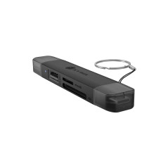 ICY Box IB-CR203-CU3 Lecteur de Cartes 3 en 1 USB-C/A, SD & microSD 5 Gbit/s avec Port USB-A supplémentaire pour PC, Ordinateur