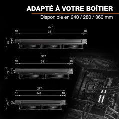 be quiet! Pure Loop 3 280 mm Refroidissement liquide tout-en-un pour systèmes AMD/Intel overclockés, 2x ventilateurs Pure Wings 