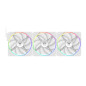 Thermaltake TS140 EX RGB | Ventilateur PWM haute performance 140 mm | Éclairage RGB | Pression d'air optimisée | Lot de 3 | Blan