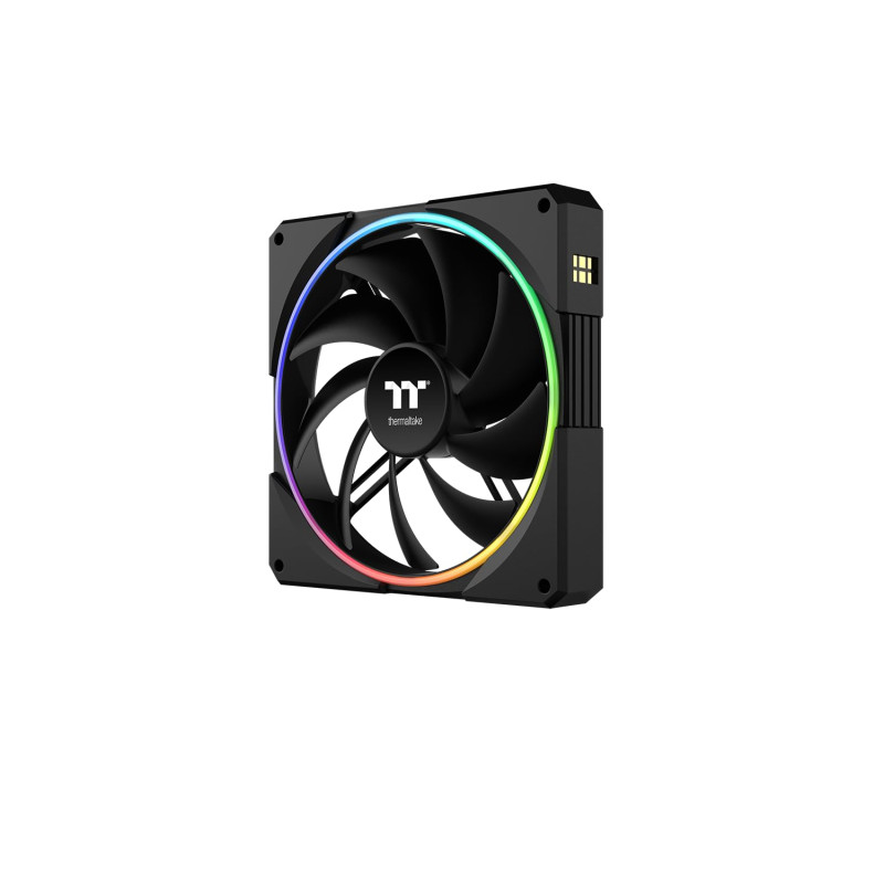 Thermaltake TS120 EX RGB | Ventilateur PWM haute performance 120 mm | Éclairage RGB | Pression d'air optimisée | Lot de 3 | Noir Thermaltake TS120 EX RGB | Ventilateur PWM haute performance 120 mm | Éclairage RGB | Pression d'air optimisée | Lot de 3 | Noir