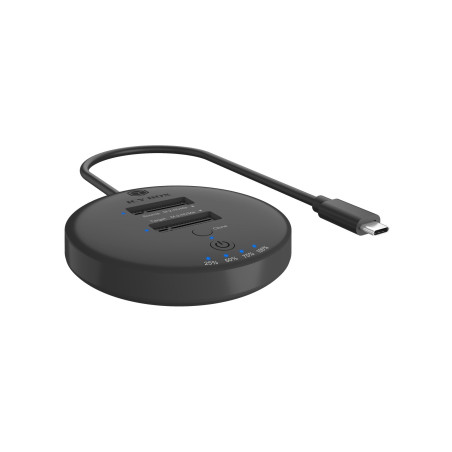 ICY Box M.2 NVMe SSD Clonage et DockingStation, USB-C 3.1 Gen 2, jusqu'à 10 Gbit/s, Double Baie, clonage Automatique sans PC, po