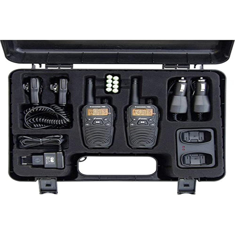 Radio PMR Stabo Freecomm 700 Box 8CH VOX Radio FM 0.5W IPX2 600mAh 2 pièces Radio PMR Stabo Freecomm 700 Box 8CH VOX Radio FM 0.5W IPX2 600mAh 2 pièces