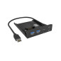 ICY Box Adaptateur de Disque Avant 3,5" avec Port USB-C 20 Gbit/s, USB-C 5 Gbit/s, 2 Ports USB-A 5 Gbit/s, Lecteur de Carte SD/m ICY Box Adaptateur de Disque Avant 3,5" avec Port USB-C 20 Gbit/s, USB-C 5 Gbit/s, 2 Ports USB-A 5 Gbit/s, Lecteur de Carte SD/m