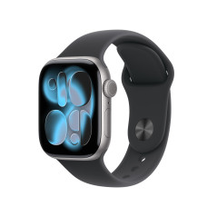Apple Watch Series 11 [GPS 42 mm] Montre connectée avec boîtier Gris sidéral et Bracelet Sport Noir. Score de Sommeil, Moniteur 