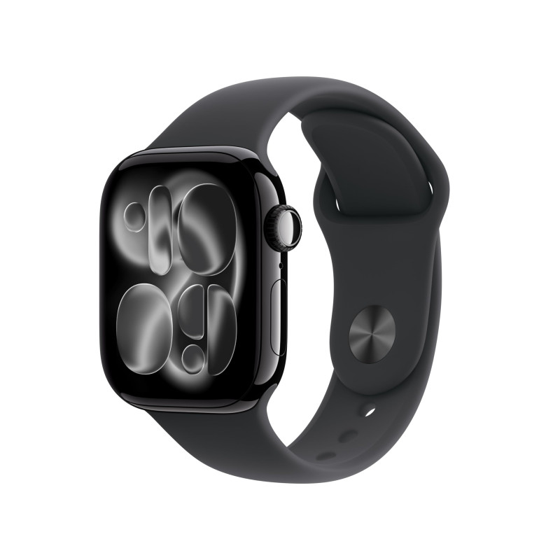 Apple Watch Series 11 [GPS 42 mm] Montre connectée avec boîtier Obsidienne et Bracelet Sport Noir. Score de Sommeil, Moniteur d’