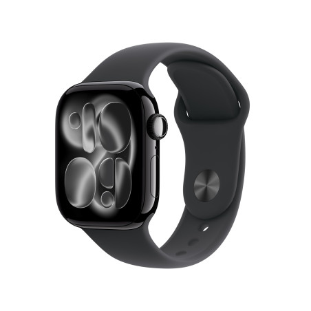 Apple Watch Series 11 [GPS 42 mm] Montre connectée avec boîtier Obsidienne et Bracelet Sport Noir. Score de Sommeil, Moniteur d’
