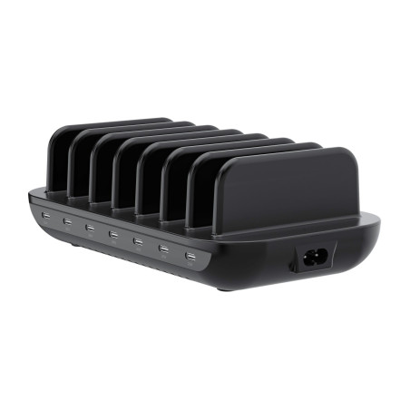 Conceptronic OZUL07B 160W 7-Port USB-PD Ladestation, USB-C x 7, PD 3.0, Drinnen, AC, 20 V, Schwarz