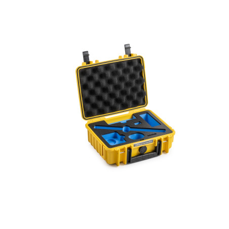 B&W International Mallette de Transport extérieure 1000 (PP.41), Jaune, pour DJI Osmo 360, étanche (IP67), résistante à la pouss