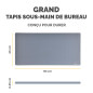 Fellowes Breyta Tapis de bureau sous main large – Bleu – Base antidérapante en caoutchouc, bords cousus résistants, protection M