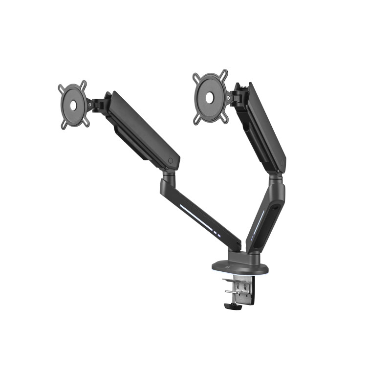 Bras double pour écrans Gaming One For All de 21 à 45 pouces - VESA 75/100 mm - Réglage en hauteur - Inclinaison (80°), pivoteme Bras double pour écrans Gaming One For All de 21 à 45 pouces - VESA 75/100 mm - Réglage en hauteur - Inclinaison (80°), pivoteme
