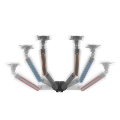 Bras double pour écrans Gaming One For All de 21 à 45 pouces - VESA 75/100 mm - Réglage en hauteur - Inclinaison (80°), pivoteme