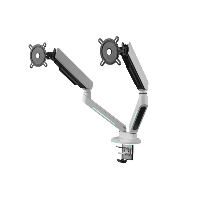 Bras double pour écrans de jeu One For All de 21 à 45 pouces - VESA 75/100 mm - Réglage en hauteur - Inclinaison (80°), pivoteme Bras double pour écrans de jeu One For All de 21 à 45 pouces - VESA 75/100 mm - Réglage en hauteur - Inclinaison (80°), pivoteme