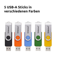 Intenso Office Line Clé USB 5 x 64 Go | Clé USB A 3.2 Super Vitesse jusqu'à 70 Mo/s | 5 Couleurs avec Arceau en métal et étiquet