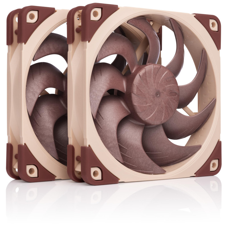 Noctua NF-A12x25 G2 PWM Sx2-PP, Kit avec Deux Ventilateurs pour Installation Push-Pull ou Côte à Côte (Brun) Noctua NF-A12x25 G2 PWM Sx2-PP, Kit avec Deux Ventilateurs pour Installation Push-Pull ou Côte à Côte (Brun)