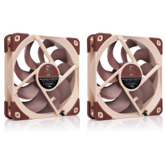 Noctua NF-A12x25 G2 PWM Sx2-PP, Kit avec Deux Ventilateurs pour Installation Push-Pull ou Côte à Côte (Brun)
