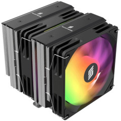 Silentware Titan CPU refroidisseur CPU, Dual-Tower, 6 Heatpipes en cuivre, 2x 120mm PWM ventilateurs, éclairage A-RGB, TDP jusqu
