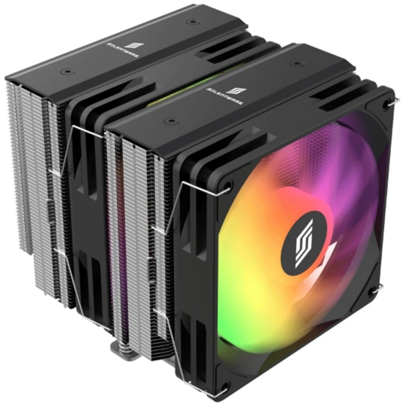 Silentware Titan CPU refroidisseur CPU, Dual-Tower, 6 Heatpipes en cuivre, 2x 120mm PWM ventilateurs, éclairage A-RGB, TDP jusqu Silentware Titan CPU refroidisseur CPU, Dual-Tower, 6 Heatpipes en cuivre, 2x 120mm PWM ventilateurs, éclairage A-RGB, TDP jusqu