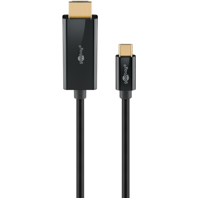 goobay Câble USB-C vers HDMI 2.0 - Connecteurs plaqués or - Résolutions Ultra HD jusqu'à 4 K @ 60 Hz - USB-C vers HDMI pour ordi goobay Câble USB-C vers HDMI 2.0 - Connecteurs plaqués or - Résolutions Ultra HD jusqu'à 4 K @ 60 Hz - USB-C vers HDMI pour ordi